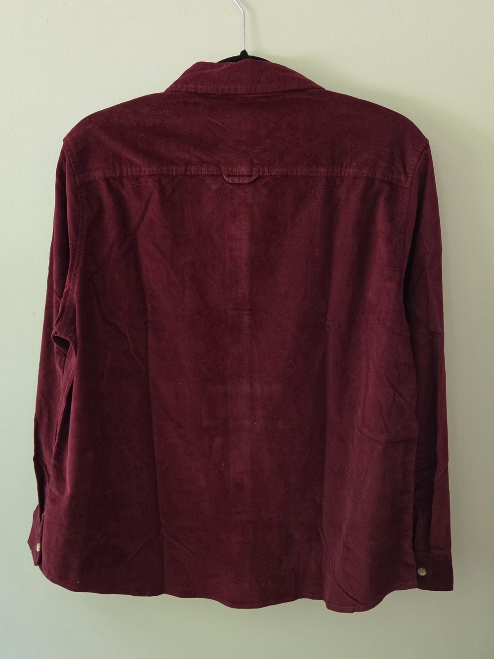NWT Jachs Women's Burgundy Corduroy Button-Up Shirt Size Large - Picture 3 of 3